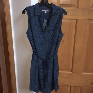 NWT Tommy Hilfiger Blue Paisley Sleeveless Dress